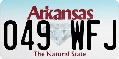 AR license plate 049WFJ