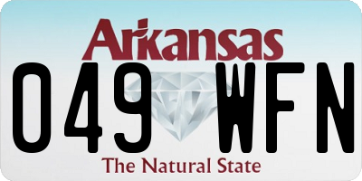 AR license plate 049WFN