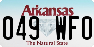 AR license plate 049WFO
