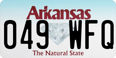 AR license plate 049WFQ