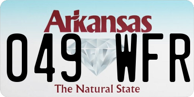 AR license plate 049WFR