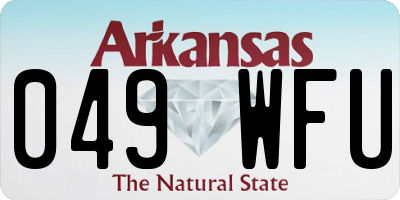 AR license plate 049WFU