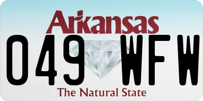 AR license plate 049WFW