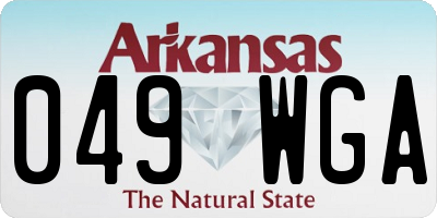 AR license plate 049WGA