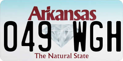 AR license plate 049WGH