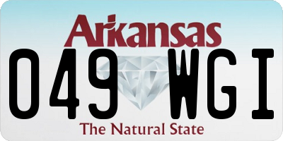AR license plate 049WGI