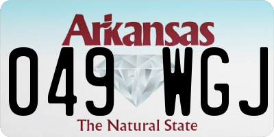 AR license plate 049WGJ