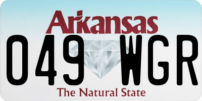 AR license plate 049WGR