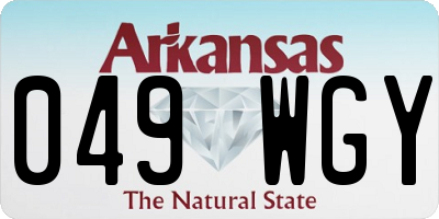AR license plate 049WGY