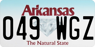 AR license plate 049WGZ