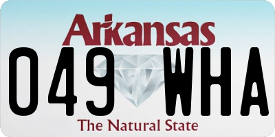 AR license plate 049WHA