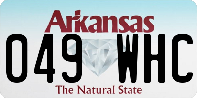 AR license plate 049WHC