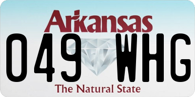 AR license plate 049WHG