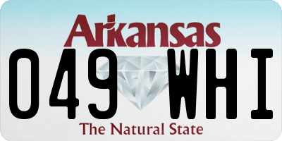 AR license plate 049WHI