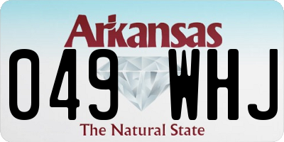 AR license plate 049WHJ