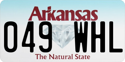 AR license plate 049WHL