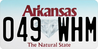 AR license plate 049WHM