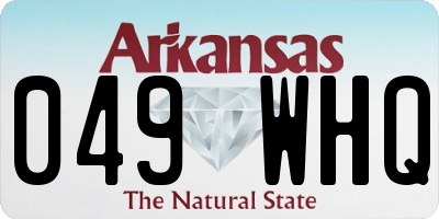 AR license plate 049WHQ