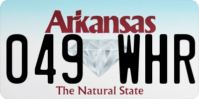 AR license plate 049WHR