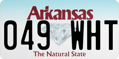 AR license plate 049WHT