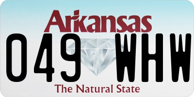 AR license plate 049WHW