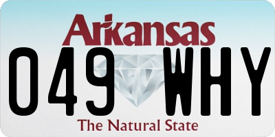 AR license plate 049WHY