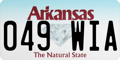 AR license plate 049WIA