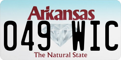 AR license plate 049WIC
