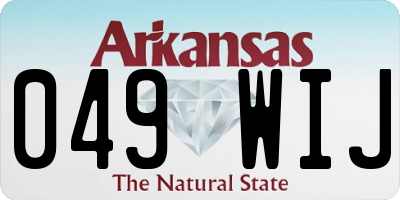 AR license plate 049WIJ