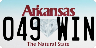 AR license plate 049WIN