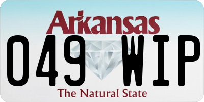 AR license plate 049WIP