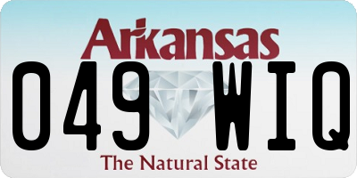 AR license plate 049WIQ