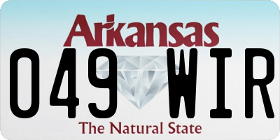 AR license plate 049WIR