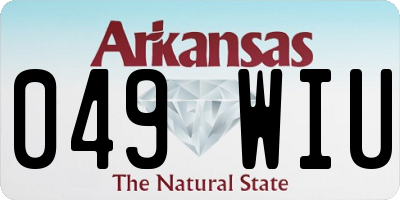 AR license plate 049WIU
