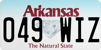 AR license plate 049WIZ