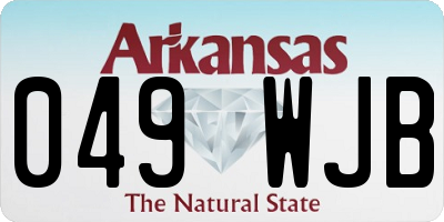 AR license plate 049WJB