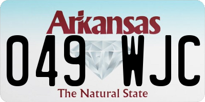 AR license plate 049WJC