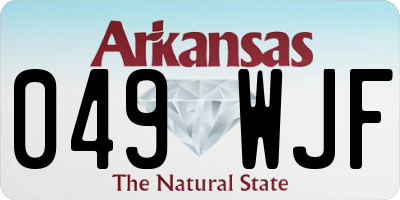 AR license plate 049WJF