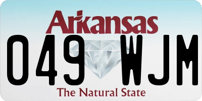 AR license plate 049WJM