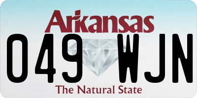 AR license plate 049WJN