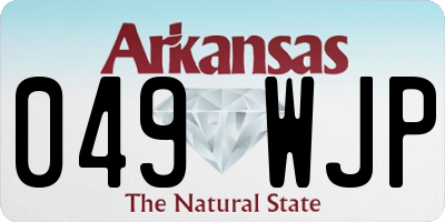AR license plate 049WJP