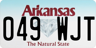 AR license plate 049WJT