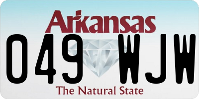 AR license plate 049WJW