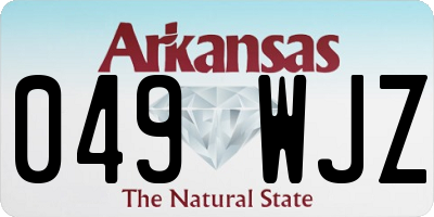 AR license plate 049WJZ
