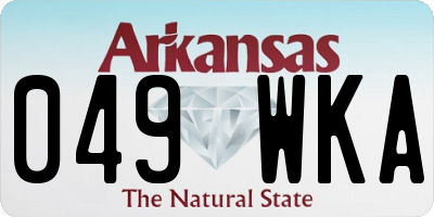AR license plate 049WKA