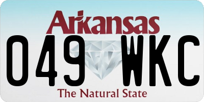 AR license plate 049WKC
