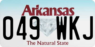AR license plate 049WKJ