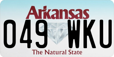 AR license plate 049WKU