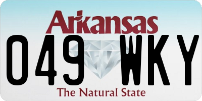 AR license plate 049WKY