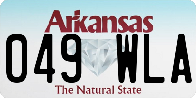 AR license plate 049WLA